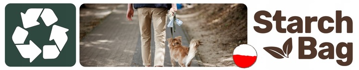 Woreczki na psie odchody kupy KOMPOSTOWALNE 165x