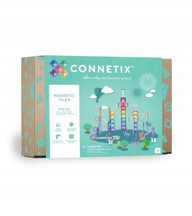 Connetix: klocki magnetyczne kulodrom Pastel Ball Run 106