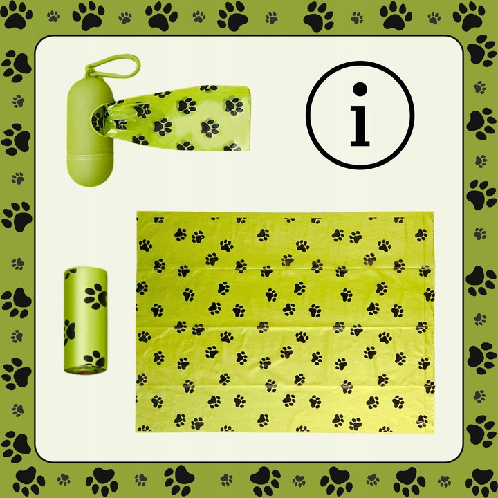 WORECZKI NA PSIE ODCHODY BIODEGRADOWALNE WORKI NA KUPY BIO + ETUI 765 sztuk