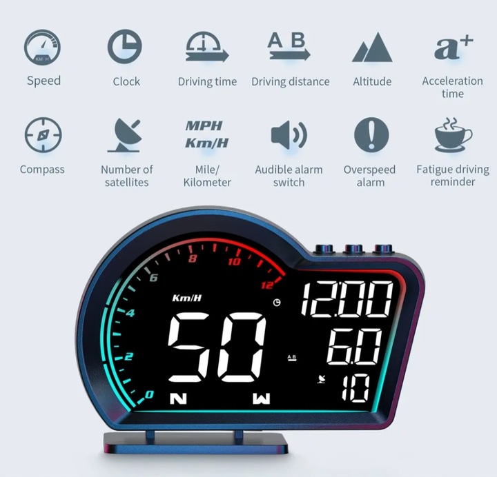 G16 Hud Cyfrowy prędkościomierz GPS do uniwersalnego wyświetlacza