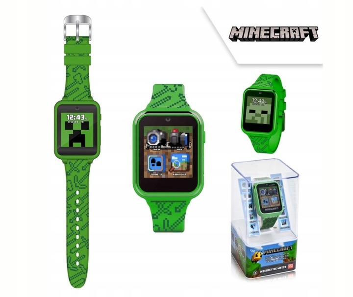 SMARTWATCH Zegarek inteligentny MINECRAFT 10 funkcji