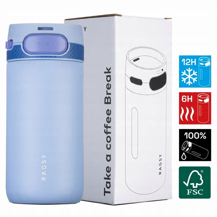 Kubek Termiczny ze stali nierdzewnej BPA FREE Urban Cup 410 ml - Steel