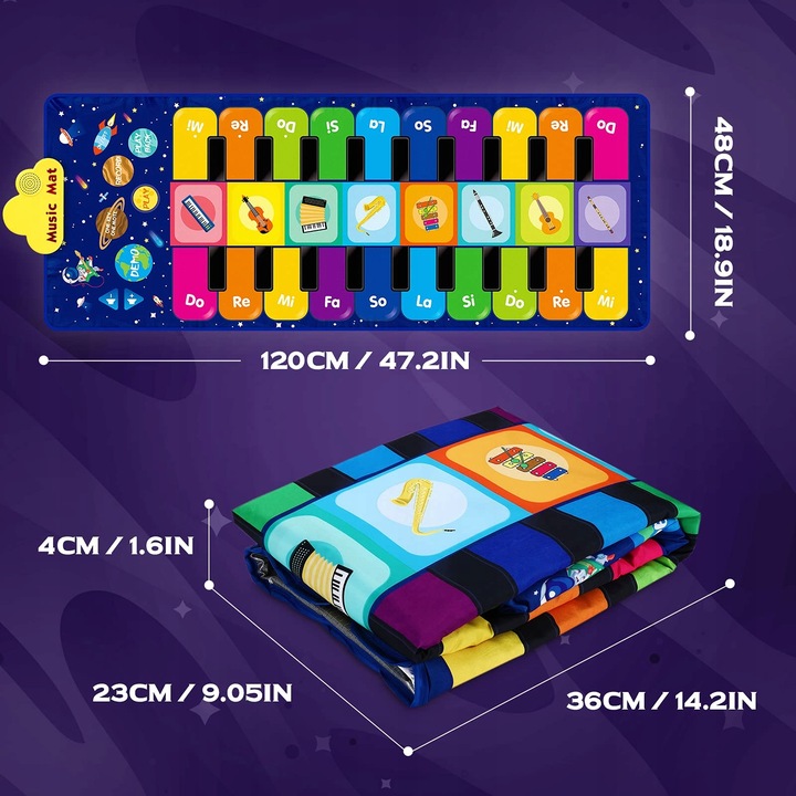 MATA MUZYCZNA EDUKACYJNA PIANINKO DLA DZIECI GRA DO TAŃCZENIA INTERAKTYWNA