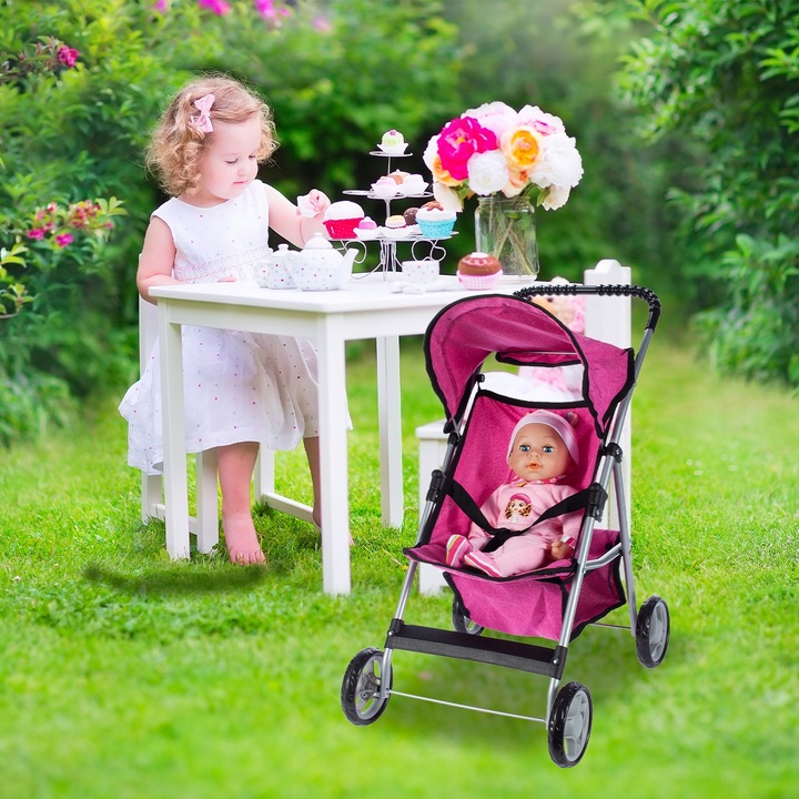 SPACERÓWKA WÓZEK DLA LALEK SPACEROWY SKŁADANY LEKKI STABLINY KSIĘŻNICZNA