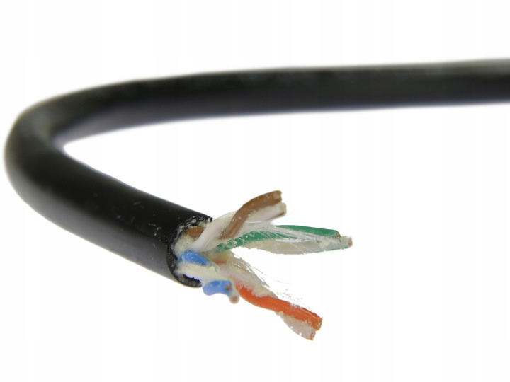 KABEL UTP ZEWNĘTRZNA ZIEMNA KATEGORIA 5E ŻELOWANA SKRĘTKA 50 METRÓW