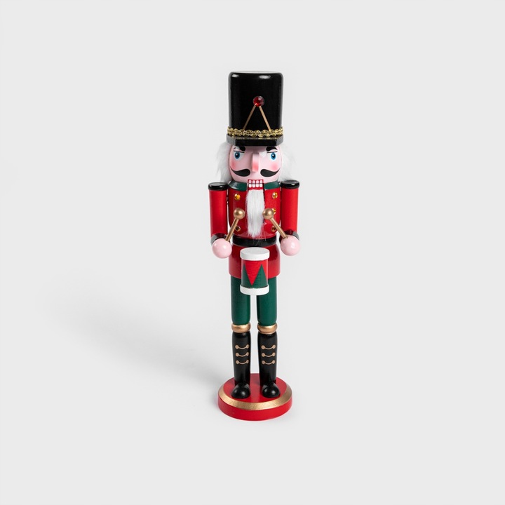 Figurka NUTCRACKER dziadek do orzechów z bębenkiem 31 cm HOMLA