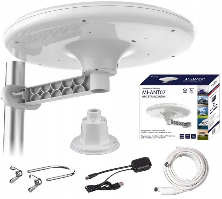 ANTENA SAMOCHODOWA TV DVB-T2 UFO STRONG ULTRA MUX8