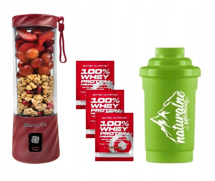 Oryginalny Blender BlendyGo 3 - Bezprzewodowy USB | ZESTAW SHAKER + PRÓBKI
