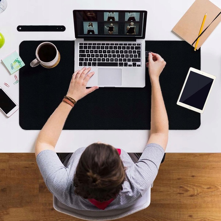 PODKŁADKA POD MYSZ GAMINGOWA NA BIURKO DUŻA 120*60 CM SKÓRA PU