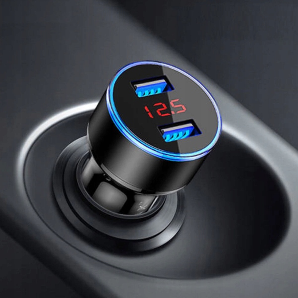 Zestaw 5 X Ładowarka Samochodowa 2 xUSB 3,1A LED