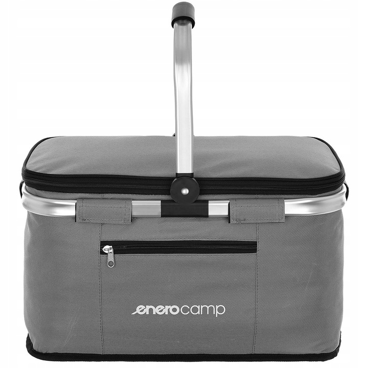 Torba termiczna NA PLAŻĘ PIKNIK składana konstrukcja KOSZYK 24L z rączką