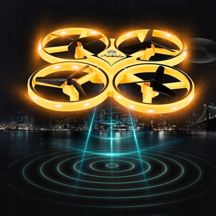 DRON ZDALNIE STEROWANY RĘKĄ GESTEM UFO LED ZABAWKA DLA DZIECI PREZENT