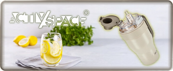 KUBEK TERMICZNY ZE SŁOMKĄ TERMOS Z UCHWYTEM NA KAWĘ HERBATĘ SZCZELNY 800ML