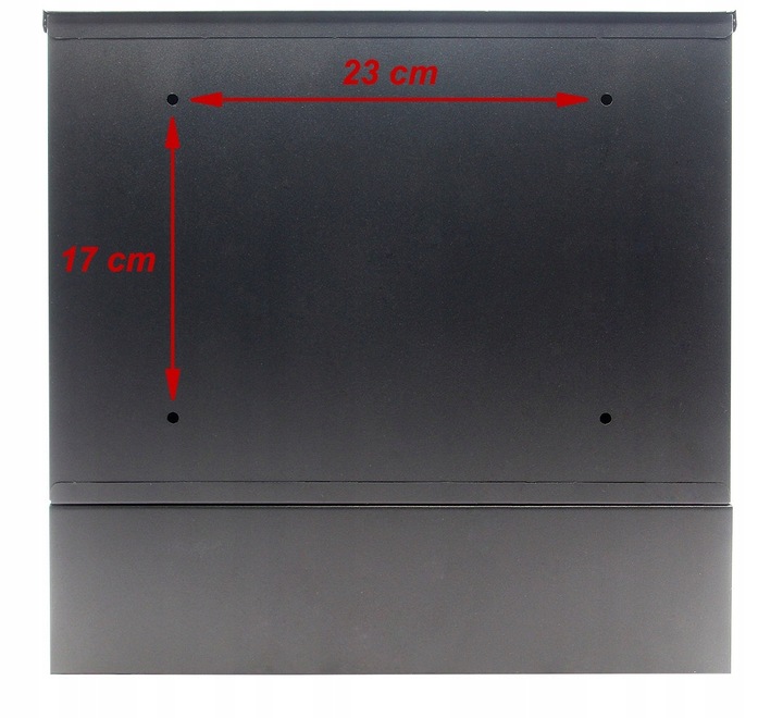 Skrzynka na listy wrzutnia, z gazetnikiem z NUMEREM DOMU ADRESEM DRUK UV