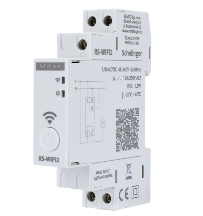 ASTRONOMICZNY PROGRAMATOR CZASOWY WIFI JEDNOKANAŁOWY 48-240V TUYA
