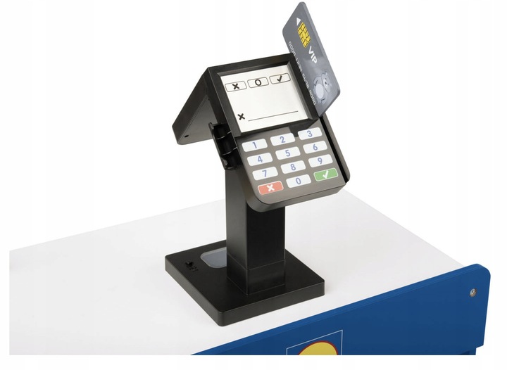 DREWNIANY SKLEP LIDL Z KASĄ I AKCESORIAMI DLA DZIECI PLAYTIVE