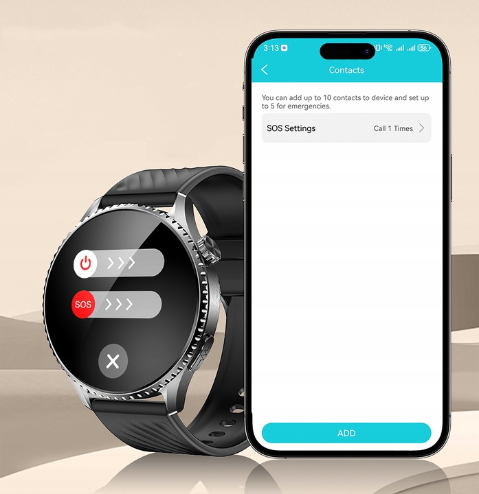 ZEGAREK MĘSKI SMARTWATCH AMOLED EKG DO ROZMÓW GLUKOZA CIŚNIENIE 440 MENU PL