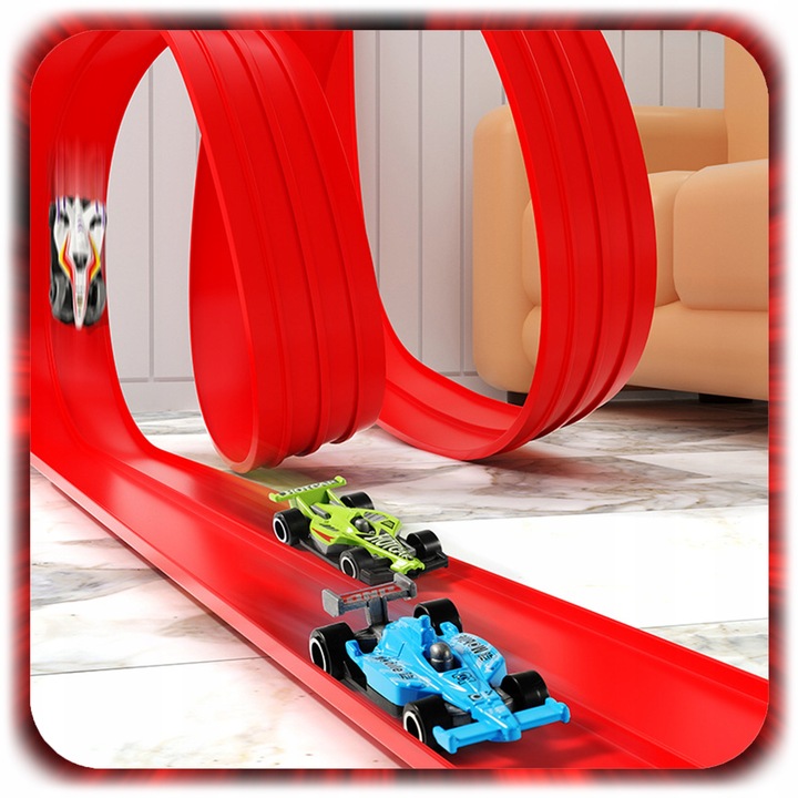 TOR WYŚCIGOWY DLA SAMOCHODZIKÓW do serii Turborace Tor Prędkości + 4 AUTKA