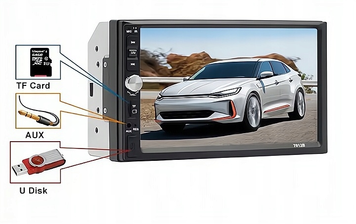 RADIO SAMOCHODOWE BLUETOOTH 2DIN 7 CALI Auta Samochodu KAMERA COFANIA