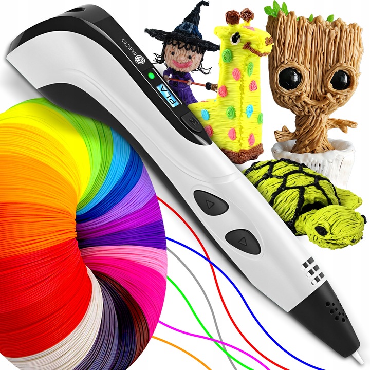 DŁUGOPIS 3D DLA DZIECI DRUKARKA MODEL PRO+ WKŁADY 160 METRÓW+ MATA OCHRONNA