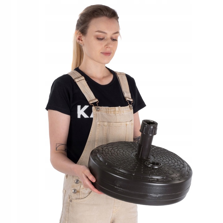 PODSTAWA PARASOLA STOJAK POD PARASOL OGRODOWY OKRĄGŁY 39cm OBCIĄŻNIK BRĄZ
