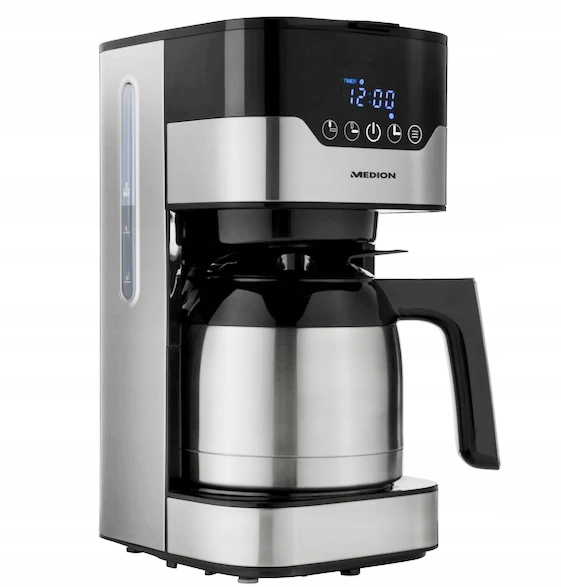 Ekspres przelewowy Medion TERMOS 1.2L 900W,Reg.aromatu kawy,do 8 filiżanek