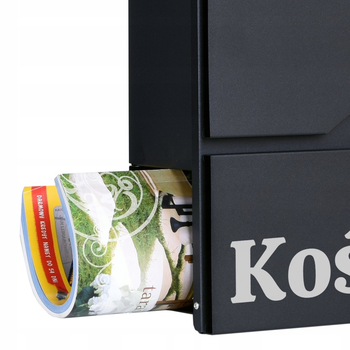 SKRZYNKA POCZTOWA NA LISTY GAZETY Z NAPISEM NUMEREM DOMU SPERSONALIZOWANA