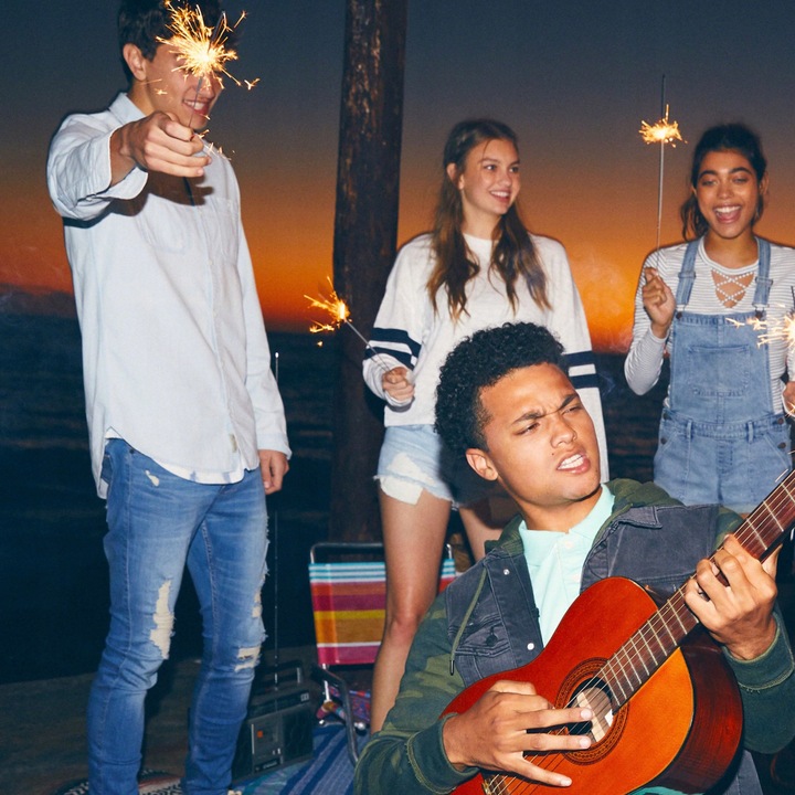 HOLLISTER Koszula Męska Graphic Denim Shirt USA M