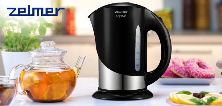 CZAJNIK ELEKTRYCZNY ZELMER BEZPRZEWODOWY STAL NIERDZEWNA DUŻY 1,7L 2200W