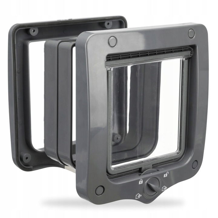 DRZWICZKI DRZWI WAHADŁOWE z TUNELEM dla KOTA Psa TRIXIE 4-Way 20x22cm