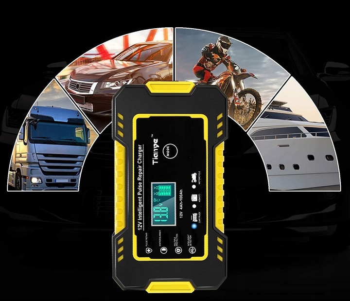 Prostownik samochodowy do akumulatorów 12V 6A FUNKCJA NAPRAWY