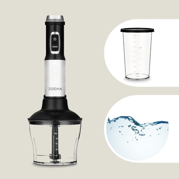 MOCNY WIELOFUNKCYJNY BLENDER MIKSER RĘCZNY 5w1 TYTANOWE OSTRZE temp do 140°