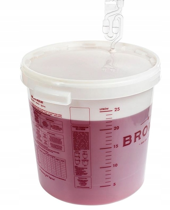 Pojemnik fermentacyjny na wino, miąższ 30 litrów z pokrywką BROWIN