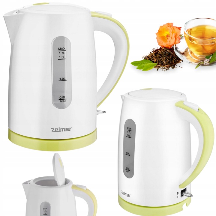 CZAJNIK ELEKTRYCZNY ZELMER ZCK7616L 2200W 1,7L BEZPRZEWODOWY STRIX LIME