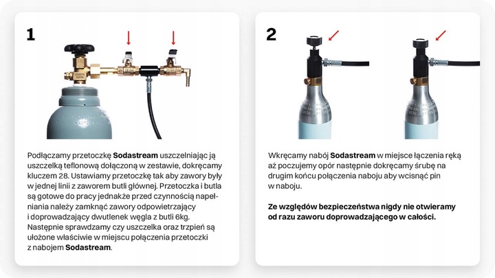 Zestaw do napełniania SodaStream Butla Co2 + przetoczka