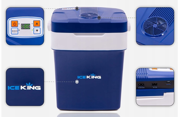 LODÓWKA TURYSTYCZNA 32L 12V WYŚWIETLACZ + GRATIS