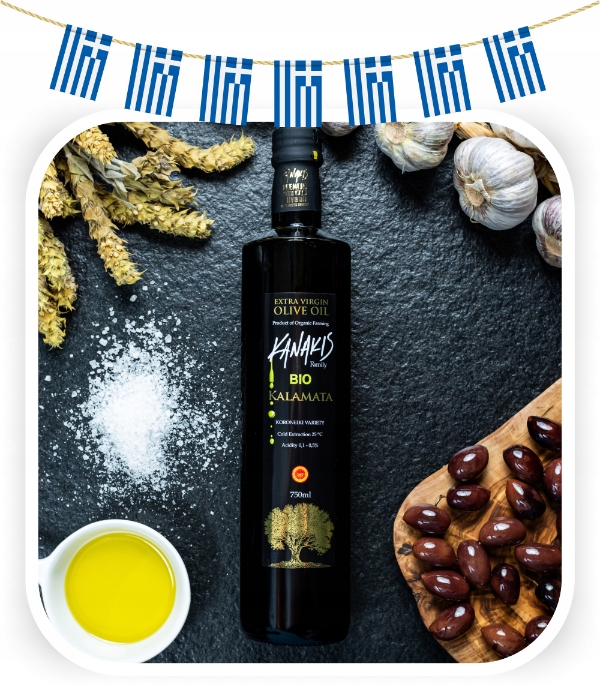 Grecka Oliwa z Oliwek BIO 750ml Extra Virgin z Kalamaty Ekologiczna Kanakis