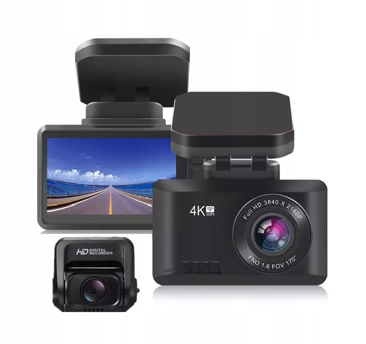 T8DUAL Wideorejestrator 4K SONY IMX335 Wifi GPS 64