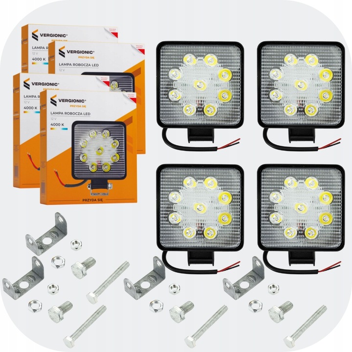 LAMPA LEDOWA ROBOCZA IP 65 SZPERACZ LED 12V LAMPY HALOGENY SAMOCHODOWE