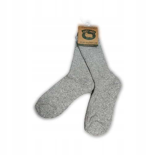 GRUBE Skarpety Wełniane Zimowe Ciepłe Damskie Męskie SZARE 2-pak 39-42