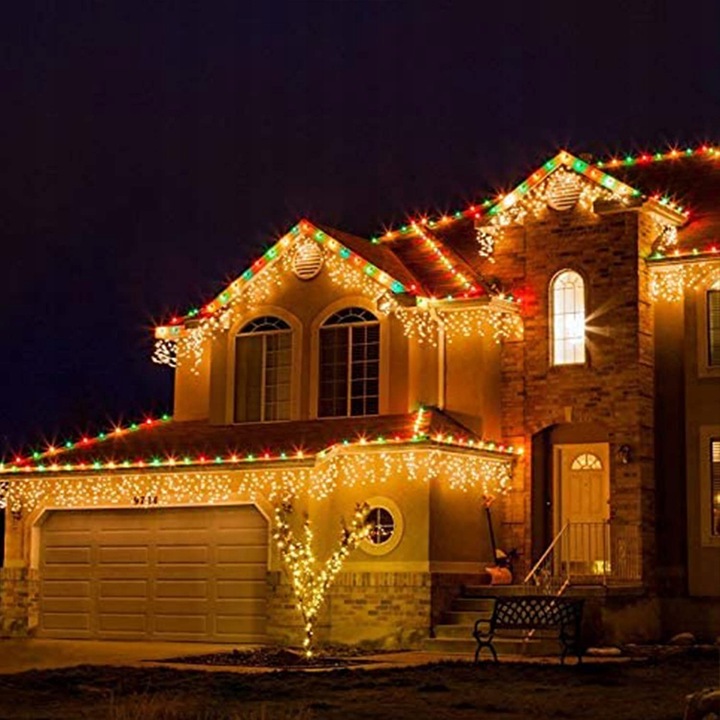 SOPLE FLASH 500 LED ZEWNĘTRZNE BIAŁE CIEPŁE lampki z Flashem Zimnym