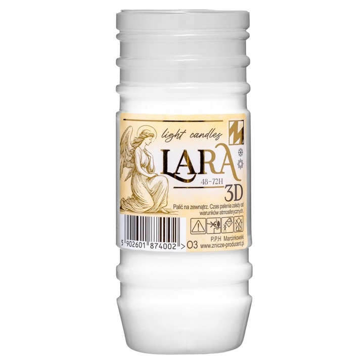 Wkłady do Zniczy 20 SZTUK parafinowe 3 DNI 14 cm parafina CAŁOROCZNE