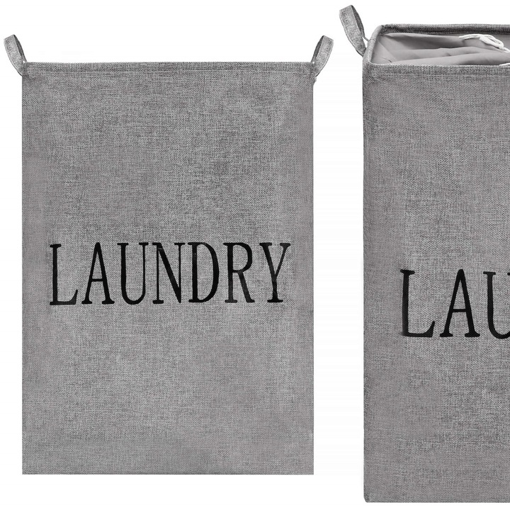 KOSZ NA PRANIĘ BIELIZNĘ POJEMNIK WOREK 81L SKŁADANY ORGANIZER DUŻY XXL