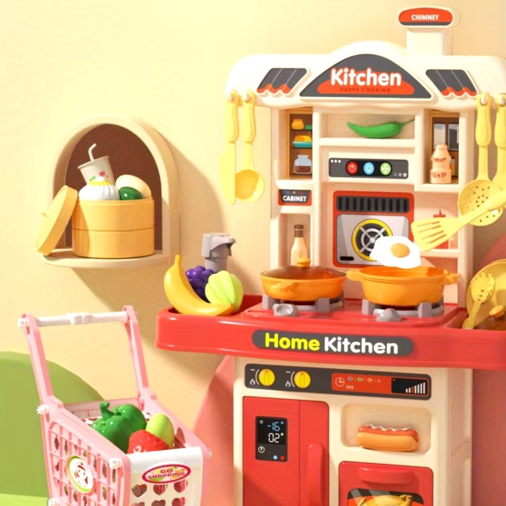 MINI KUCHNIA DLA DZIECI ROZWOJOWA KRAN PALNIKI PARA INTERAKTYWNA AKCESORIA