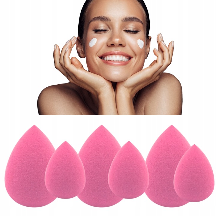 Gąbki Gąbka Do Makijażu Zestaw Make-up Puszek Trójkąt Gąbeczka Blender 12el
