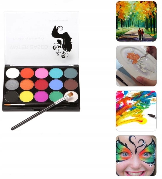 ZESTAW FARB DO MALOWANIA TWARZY CIAŁA BUZI DLA DZIECI