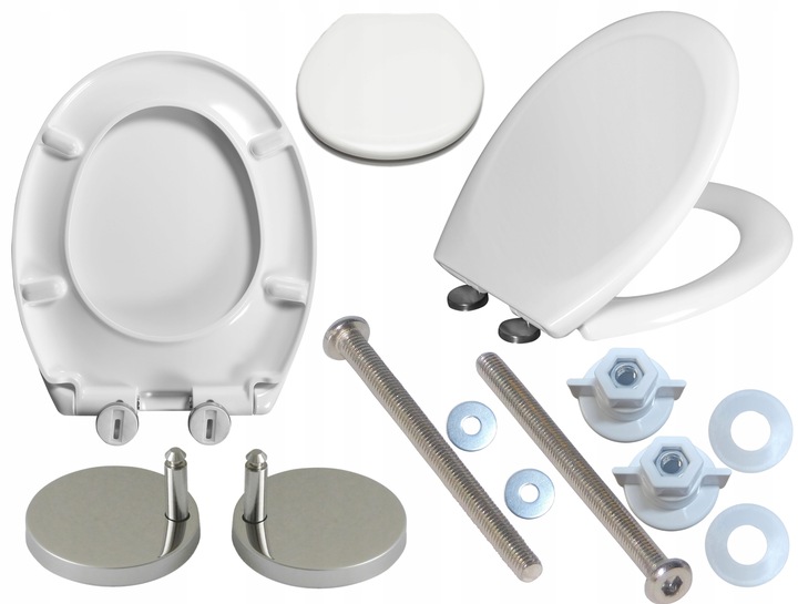 Deska WC sedesowa wolnoopadająca klozetowa UNIWERSALNA TWARDA DUROPLASTOWA