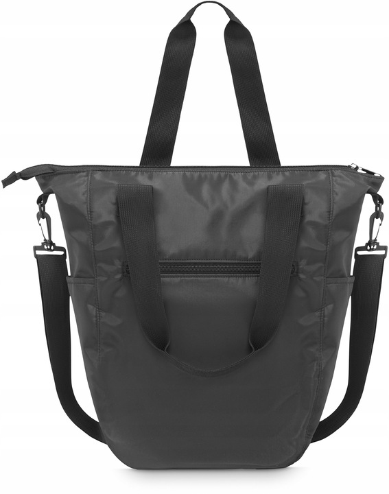 Torebka damska shopper czarna pojemna torba damska na ramię miejska ZAGATTO