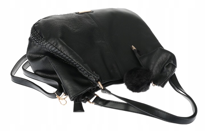 Torebka Damska Shopperka włoska marka CHARRO Pojemna A4 Torba CH6626 Czarna