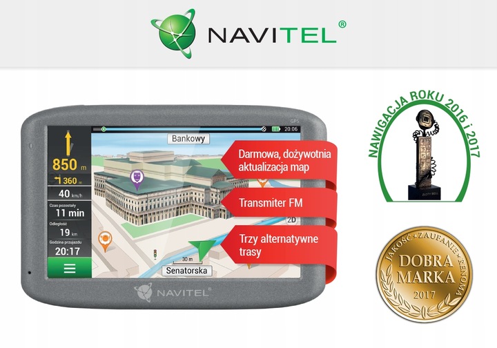 Navitel E500 Nawigacja samochodowa z mapami Europy 47 krajów